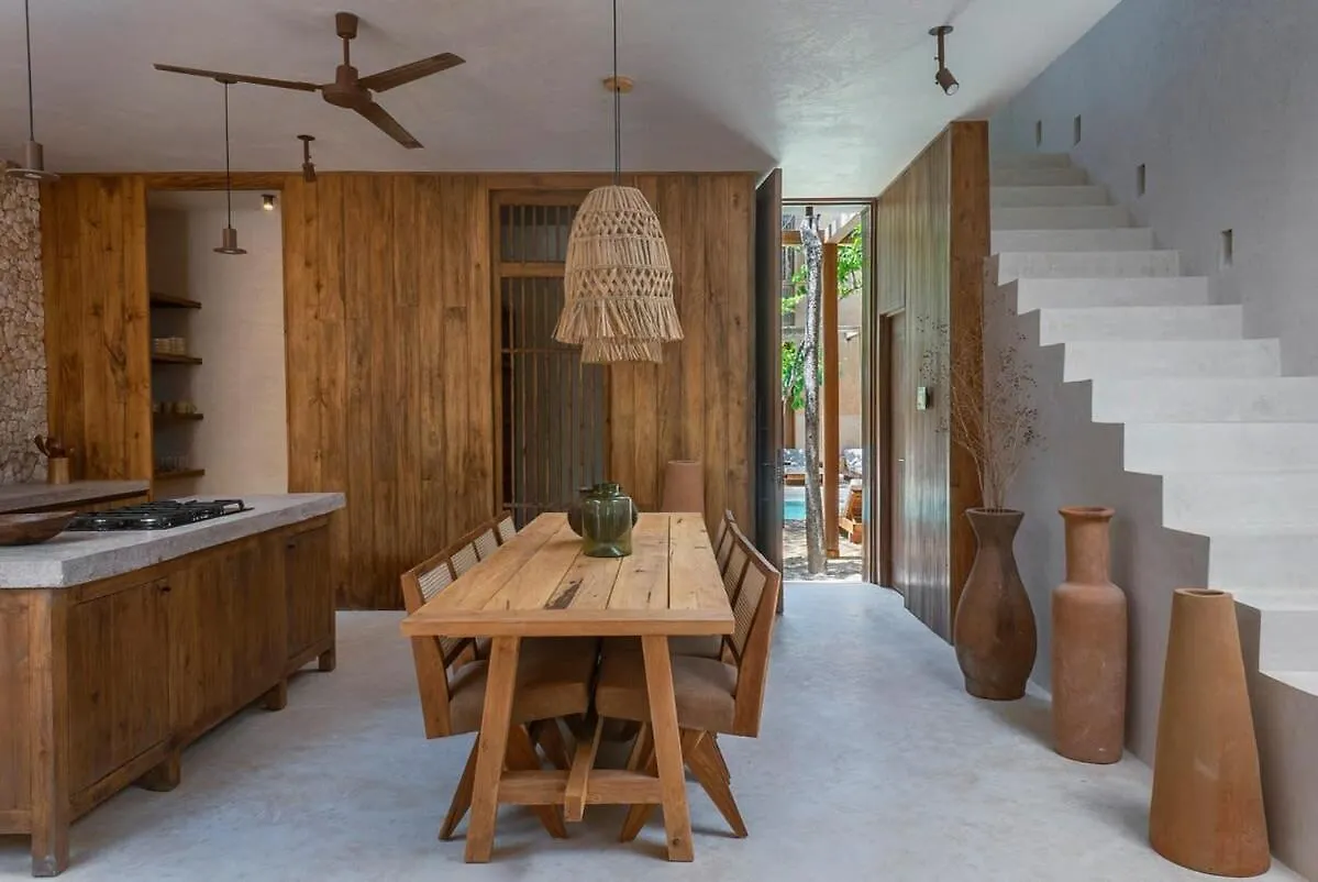 Woody, Boho Home 3Br, Gated Community, Rooftop Tulum