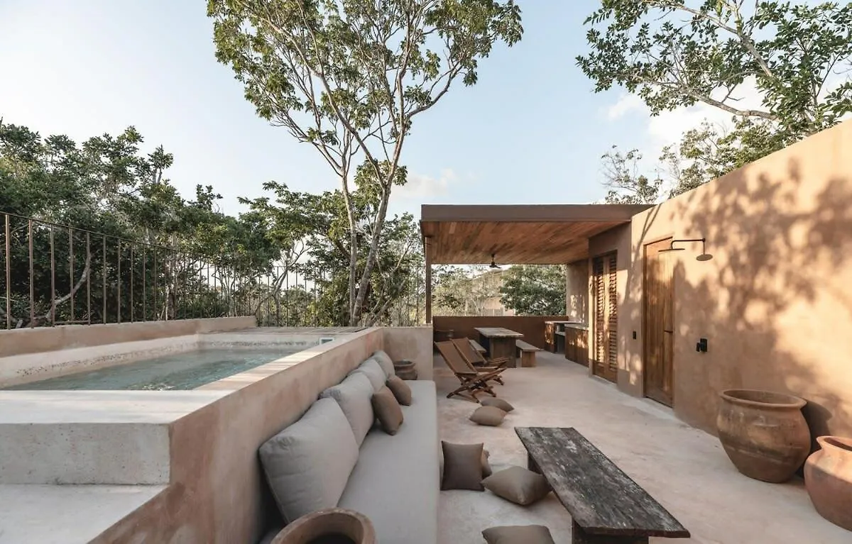 Woody, Boho Home 3Br, Gated Community, Rooftop Tulum 0*,  Mexico